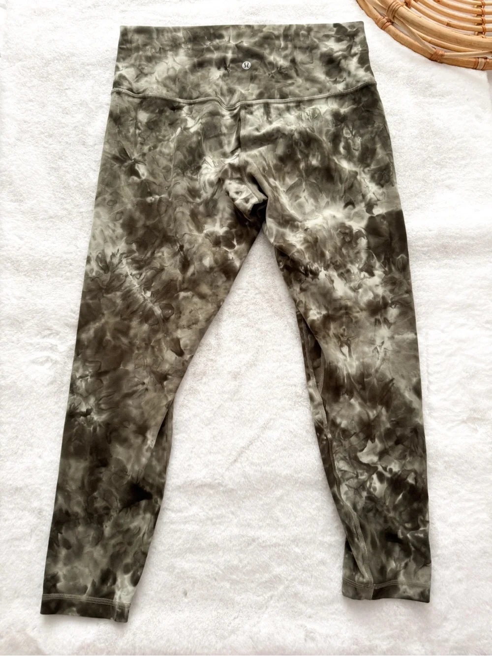 Lululemon Align High-Rise Pant 25” Diamond Dye Light Sage Medium Olive Size 12